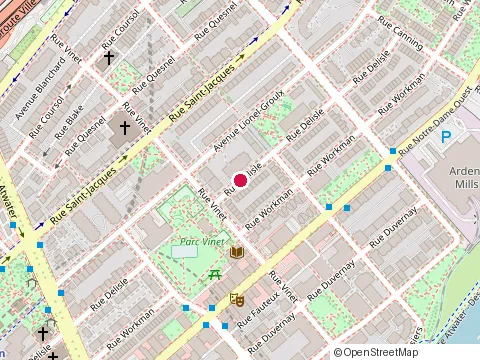 Location of Nick P Snack Bar at 1231 Rue Ottawa, Montréal