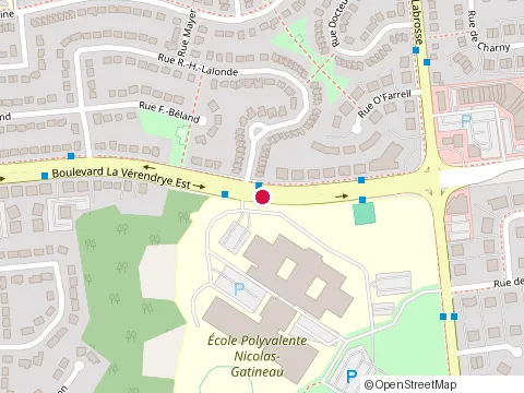 Location of Nicolas-Gatineau Polyvalente High School at 360 Boulevard la Verendrye E, Gatineau