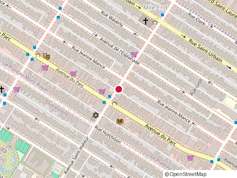 Location of Nili at 255 Saint Viateur St. West, Montréal