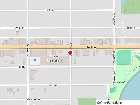 Location of Nord Tech Excavation at 333 3E Rue, Chibougamau
