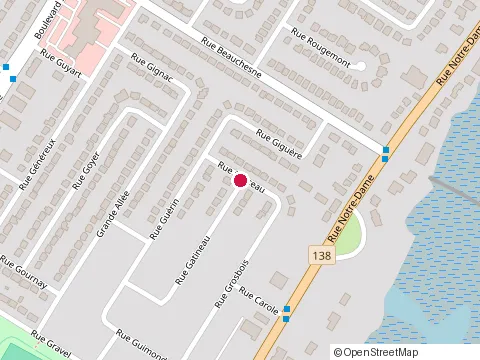 Location of Normand Therrien at 912 Rue Gatineau, Repentigny