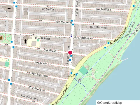 Location of Notre-Dame-de-la-Garde Primary School at 755 Rue Brault, Verdun