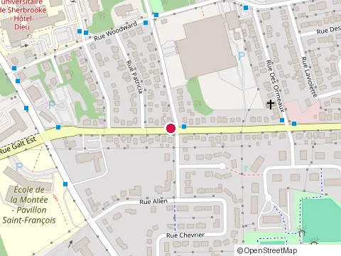 Location of Novaderma at 203-360 Rue Galt E, Sherbrooke