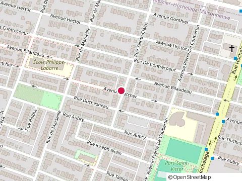 Location of Nutrisanté Clinic at 2915 avenue Fletcher, Montréal