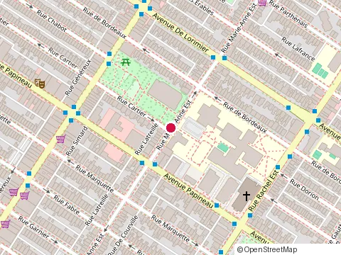 Location of Occident Meubles at 1821 Marie-Anne St E, Montréal