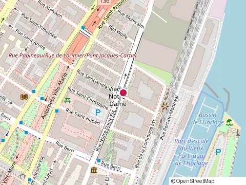 Location of Odette Desjardins at Rue le Royer O Bureau 200, Montréal