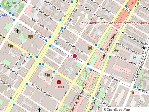 Location of Oliver Perron at 1023 Rue Berri, Montréal