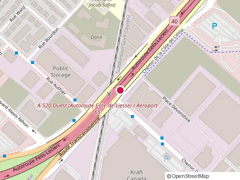 Location of Olymbec Construction at 5584 chemin de la Cote-de-Liesse, Mont-Royal