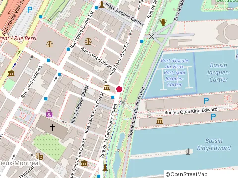 Location of One Babo - Vieux Montreal at 3 Rue de la Commune O, Montréal