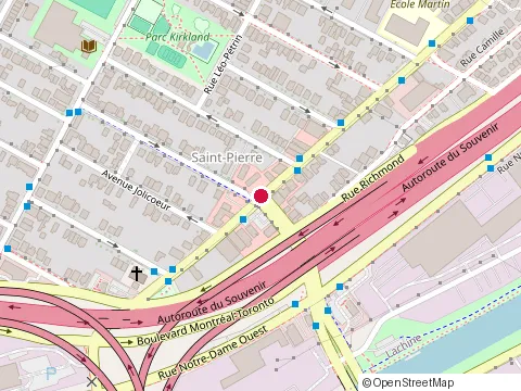 Location of Onestop Caribbean Cuisine at 334 St Jacques St, Lachine