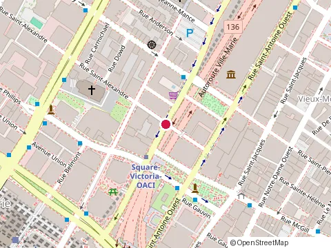 Location of Operio at 456 Rue de la Gauchetière O, Montréal