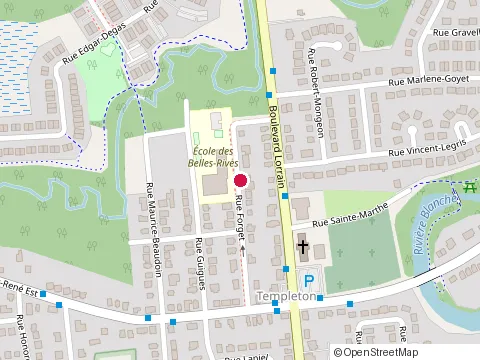 Location of Opp Belles-Rives at 23 Rue Forget, Gatineau