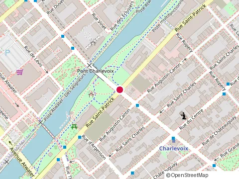 Location of Optimax Plus at 1350 Rue Charlevoix, Montréal