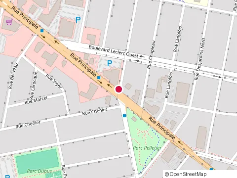 Location of Optiprix at 617 Rue Principale, Granby