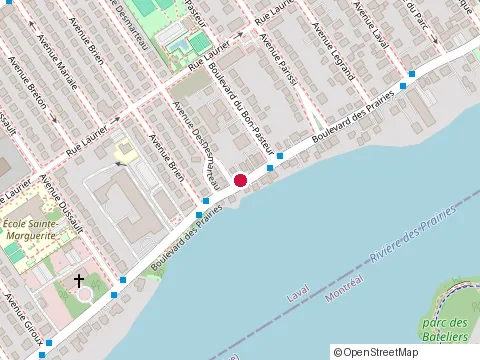 Location of Optron at 357 boulevard des Prairies, Laval