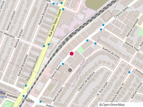 Location of Orizon Condos at 225 chemin Bates, Mont-Royal