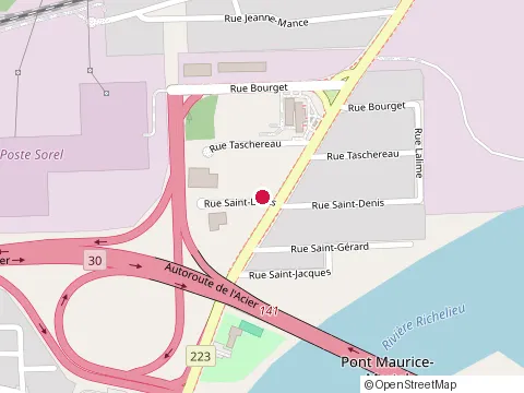 Location of P.Beauchemin Excavation at 1625 Rue Saint-Denis, Sorel-Tracy