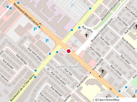 Location of Palais du Poulet at 1146 boulevard Marcel-Laurin, Saint-Laurent