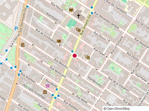 Location of Pamplemousse Cafe at 1251 Ontario St E, Montréal