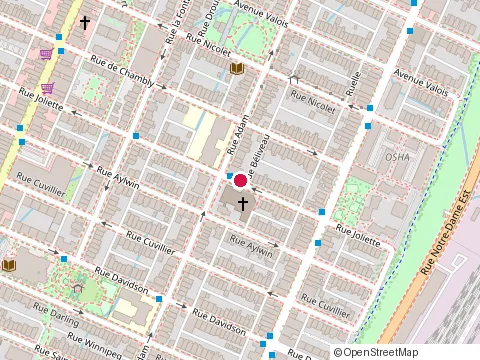 Location of Paradis Excavation at 1435 Rue Joliette, Montréal
