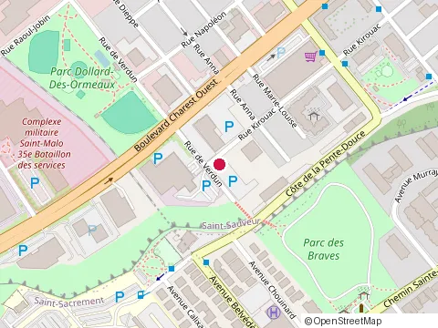 Location of Pare-Brise de la Capitale at 877 Rue Kirouac, Québec
