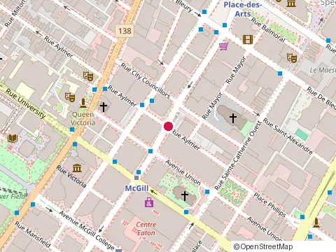 Location of Parkade Montreal at 2020 Aylmer St, Montréal