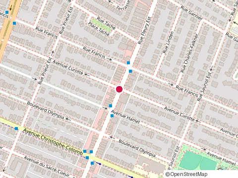 Location of Pasta Express at 1501 Rue Fleury E, Montréal