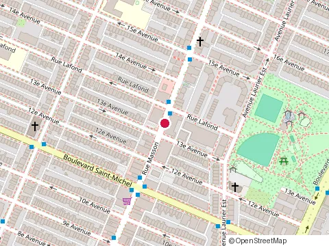Location of Pâtisserie Alex Platel (Rosemont) at 3444 Rue Masson, Montréal