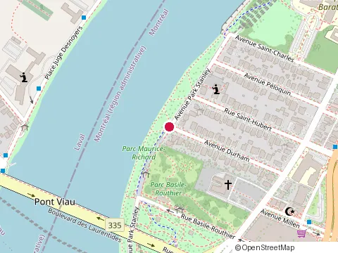 Location of Patrick St-Onge Habitat at 10836 avenue Durham, Montréal