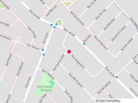 Location of Paul Handfield Mini Excavation at 140 Rue Desjardins, Beloeil