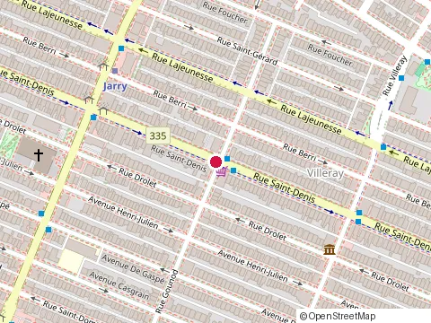 Location of Paul Lesperance Construction at 7967 Rue Saint-Denis, Montréal