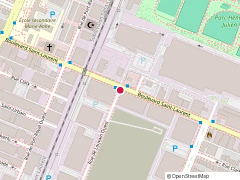 Location of Paulard Construction Inc at 55 Rue de Louvain O, Montréal