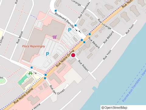 Location of Pavé Royal at 6 Rue Robert, Repentigny