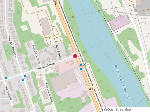 Location of Pcs — les Produits de Ciment Sherbrooke Ltée at 1376 Rue Borlase, Sherbrooke
