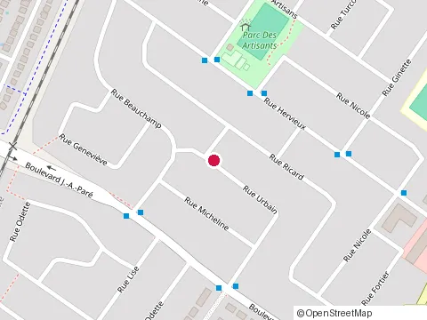 Location of Peintre Splendeur Automnale at 94 Rue Urbain, Repentigny