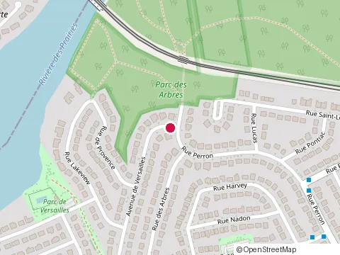 Location of Peintres des Laurentides Inc at 5201 avenue Versailles, Pierrefonds