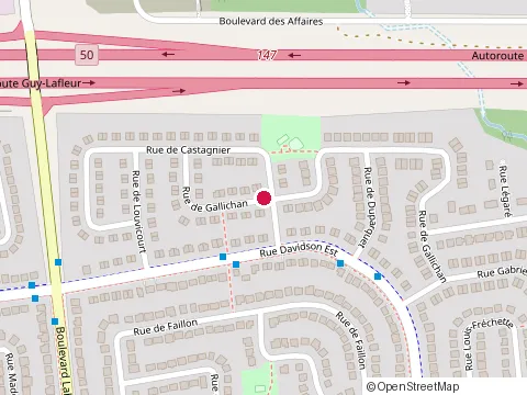 Location of Peintures G Groulx at 43 Rue de Gallichan, Gatineau