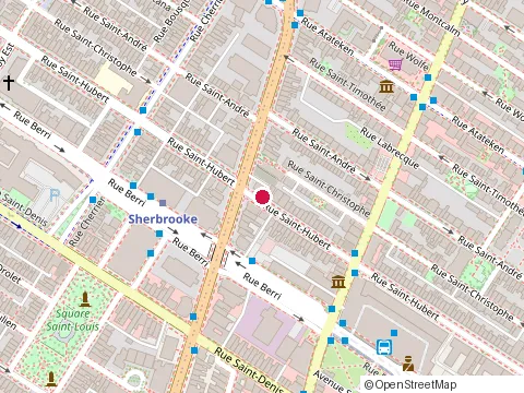 Location of Peintures Mur Blanc at 2077 Rue Saint-Hubert, Montréal