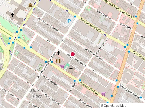 Location of Peloquin Monica at 3550 Rue Jeanne-Mance, Montréal