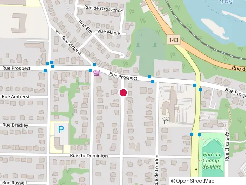 Location of Per Il Gusto at 586 Rue du Québec, Sherbrooke