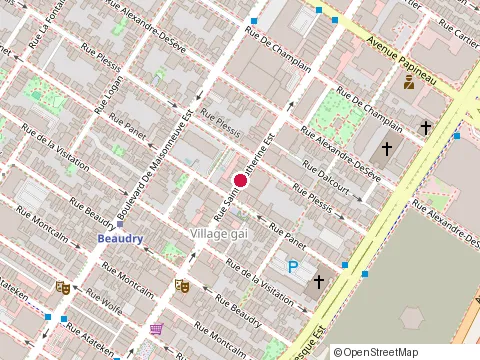 Location of Perle Extreme Orient at 1350 Rue Sainte-Catherine E, Montréal