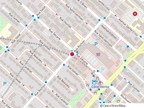 Location of Peter Hall School at Rue Rochon 1455, Montréal
