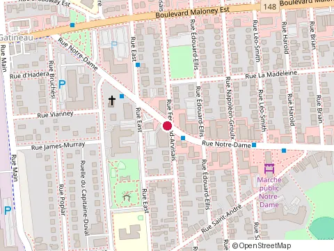 Location of Pfk at 258 Rue Notre Dame, Gatineau