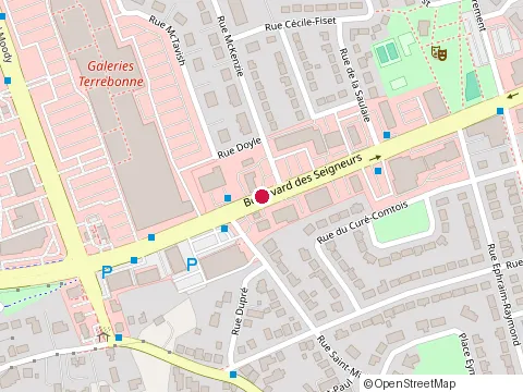 Location of Pfk at 947 Boulevard des Seigneurs, Terrebonne