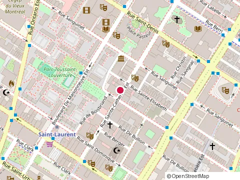 Location of Pho Han at 215 Rue Sainte-Catherine E, Montréal