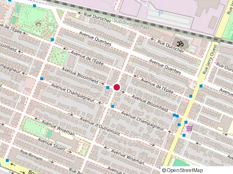 Location of Physio Blue at 8191 Avenue Bloomfield, Montréal