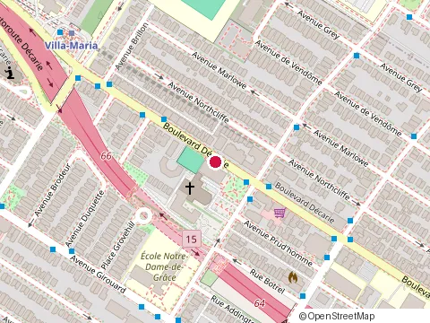Location of Physio Gibson at 4219 Boulevard Décarie, Montréal