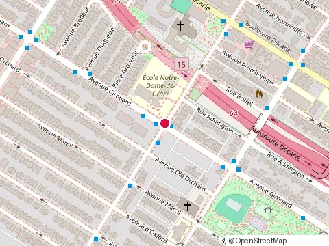 Location of Physiotherapie Ginette Caron at 5462 avenue Notre-Dame-de-Grâce, Montréal