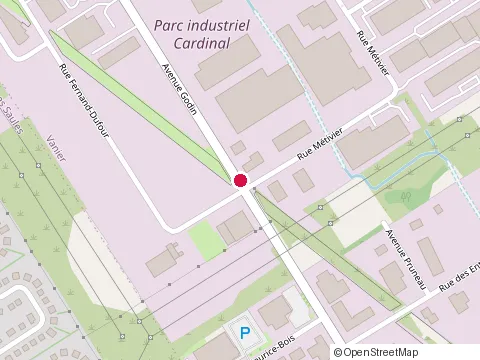 Location of Pièces Portes et Fenêtres-Pe Fraser at 1025 Godin Ave, Québec