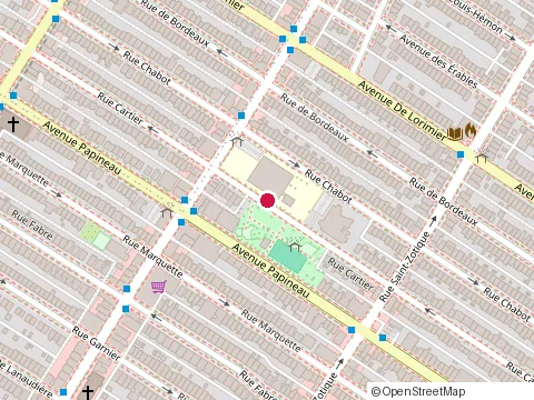 Location of Pierre Elliott Trudeau Elementary School at 6855 Rue Cartier, Montréal